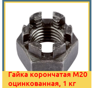 Гайка корончатая М20 оцинкованная, 1 кг в Усть-Каменогорске