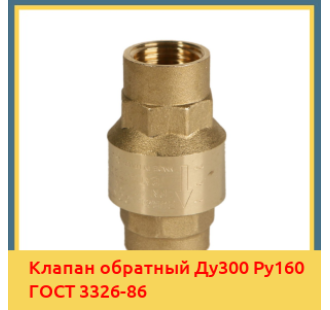 Клапан обратный Ду300 Ру160 ГОСТ 3326-86 в Усть-Каменогорске