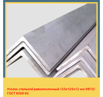 Уголок стальной равнополочный 125х125х12 мм 09Г2С ГОСТ 8509-93 в Усть-Каменогорске